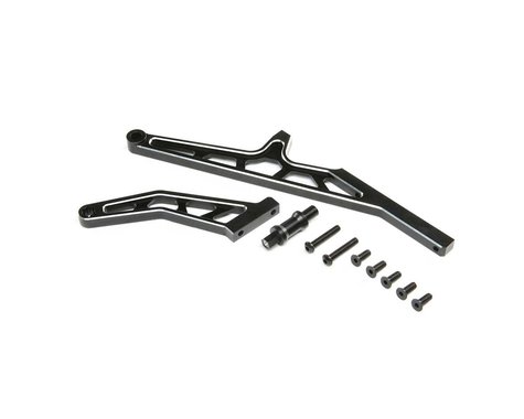 Losi DBXL-E 2.0 Aluminum Rear Chassis Brace Set (Black)