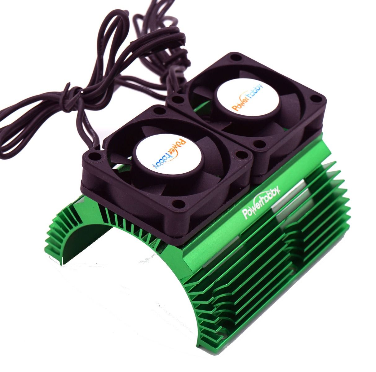 Power Hobby Heat Sink with Twin Turbo High Speed Cooling Fans (Assorted Colors)