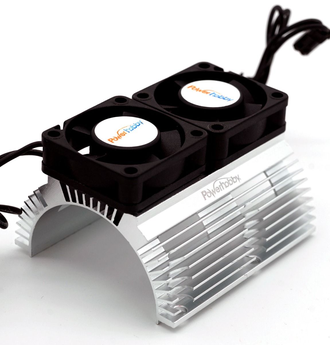 Power Hobby Heat Sink with Twin Turbo High Speed Cooling Fans (Assorted Colors)