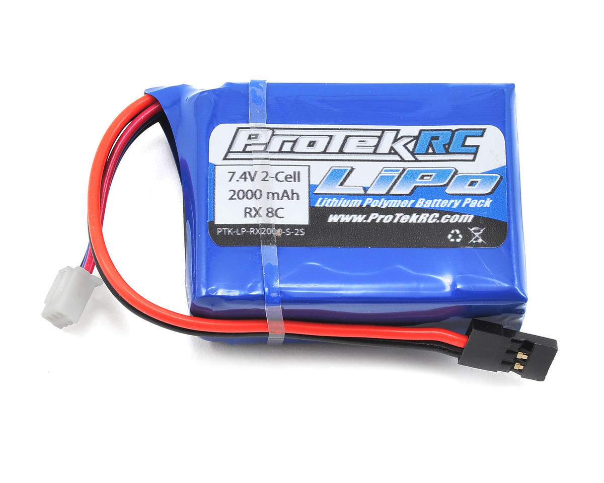 ProTek RC 7.4V 2000mAh 2S LiPo HB & Losi 8IGHT Receiver Battery Pack (w/Balancer Plug)