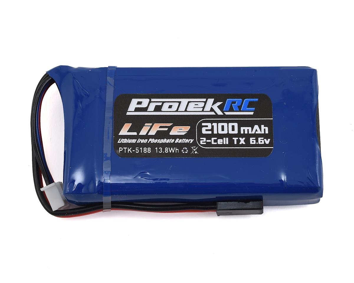 Paquete de batería del transmisor ProTek RC 2s 6.6v 2100mAh LiFe Futaba (3PV / 4PK / 4PM / 4PLS / 4PX / 4PV / 7PX / 7PXR / 10PX / 16SZ)
