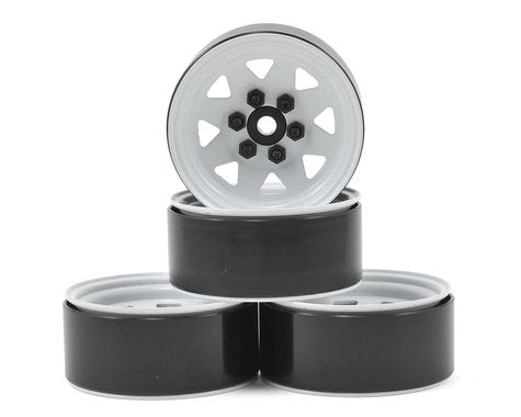 RC4WD 6 Lug Wagon 1.9 Stamped Beadlock Steel Wheel (White) (4)