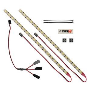MyTrickRC Red Underbody Glow, 2-12" Gel Coat-Waterproofed Light Strips and 3-Way Y-Cable