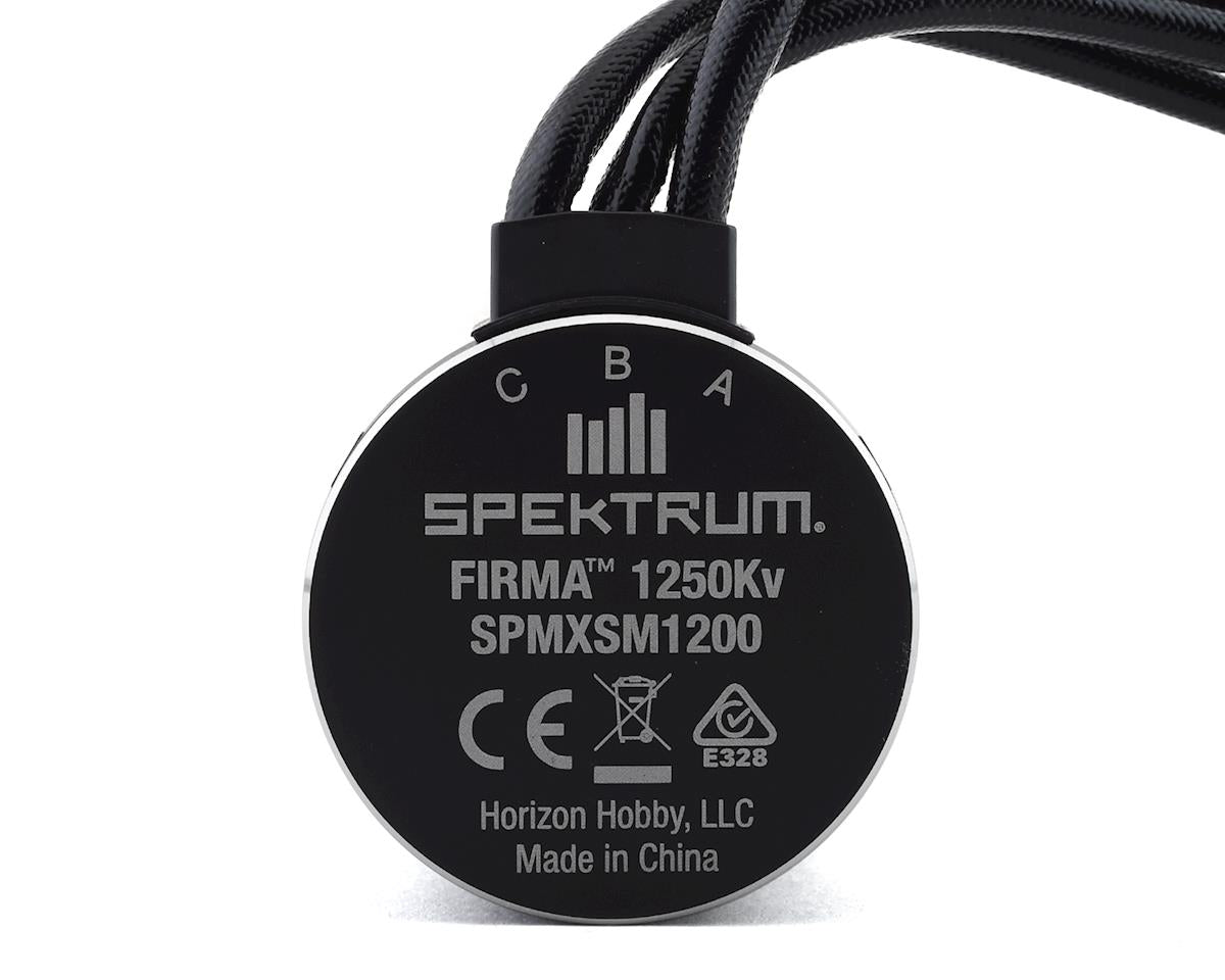 Spektrum RC Firma Brushless Motor, 1250Kv, 6.5mm Bullet, 5mm Shaft