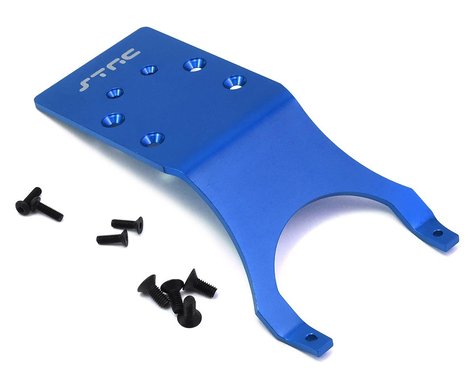 ST Racing Aluminum Rear Skid Plate, Blue, for Traxxas Stampede / Slash