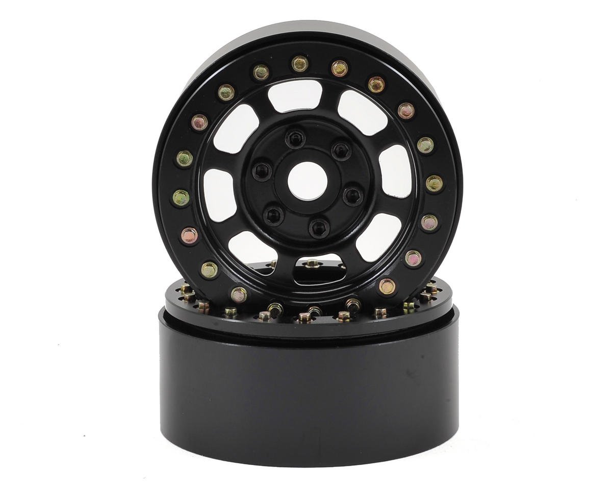 SSD RC Trail 1.9 Steel Beadlock Crawler Wheels (Black) (2)