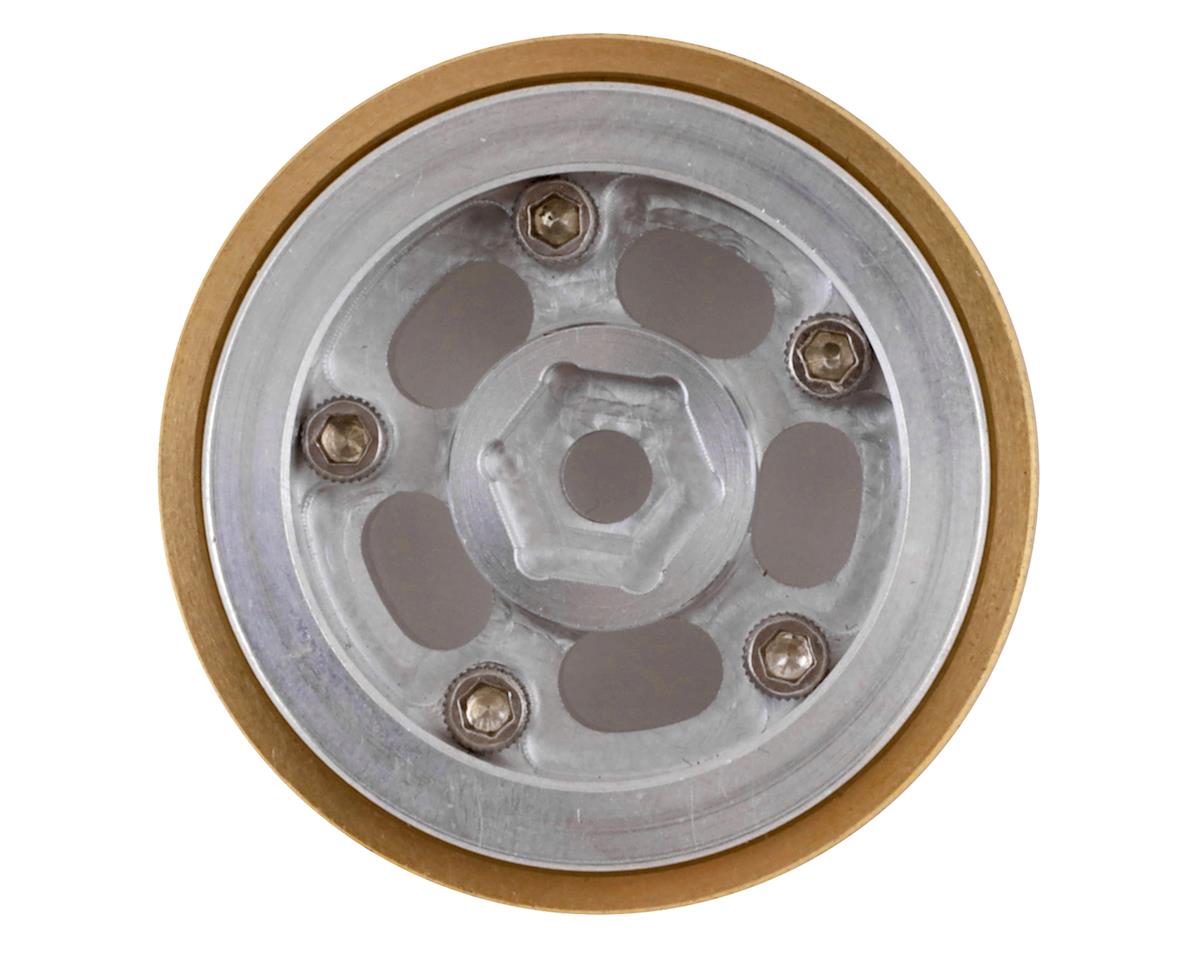 SSD RC SCX24 1.0” Aluminum/Brass 5-Slot Beadlock Wheels (2)