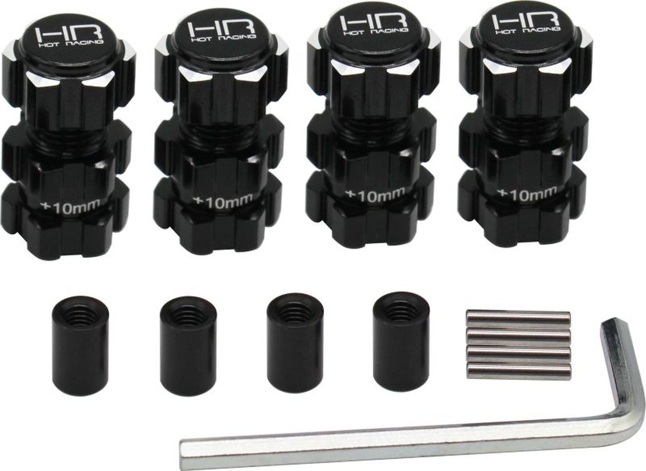 Hot Racing Aluminum 17mm Hex Hubs 10mm Offset: ARRMA 1/10 4S BLX