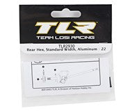Team Losi Racing 12mm Aluminum Rear Hex Set (Standard Width) (TLR 22) *Archived