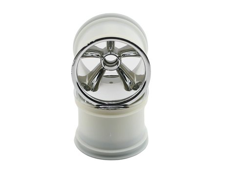 Traxxas Pro-Star Front Wheels (2) (Chrome) (Pins)