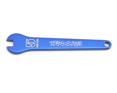 Llave plana Traxxas, 5 mm (aluminio anodizado azul)