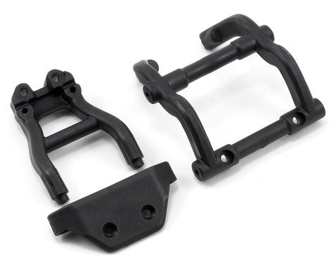 Traxxas Wheelie Bar Mount/Juego de placas protectoras traseras (negro)