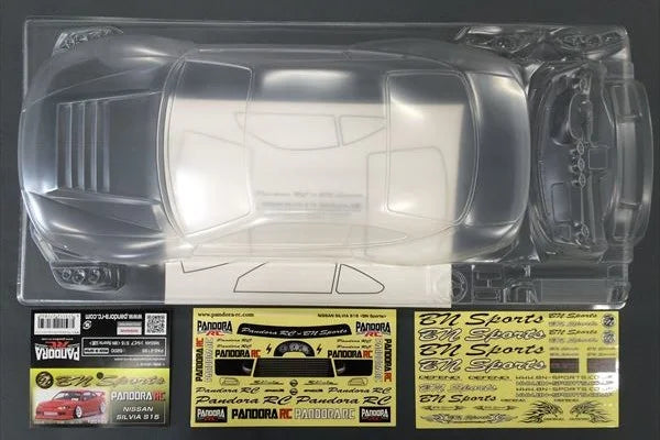 Pandora RC Nissan S15 Silvia BN-Sports 1/10 Cuerpo Deriva Transparente 