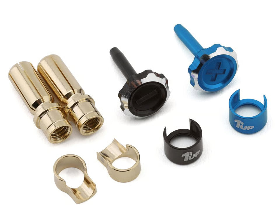 1UP Racing "Lockdown" Adjustable Bullet Plug Grips w/5mm Bullets (Assorted Colors)