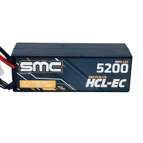 SMC HCL-EC 4S 14.8V 5200mAh 100C Wired Hardcase LiPo Battery
