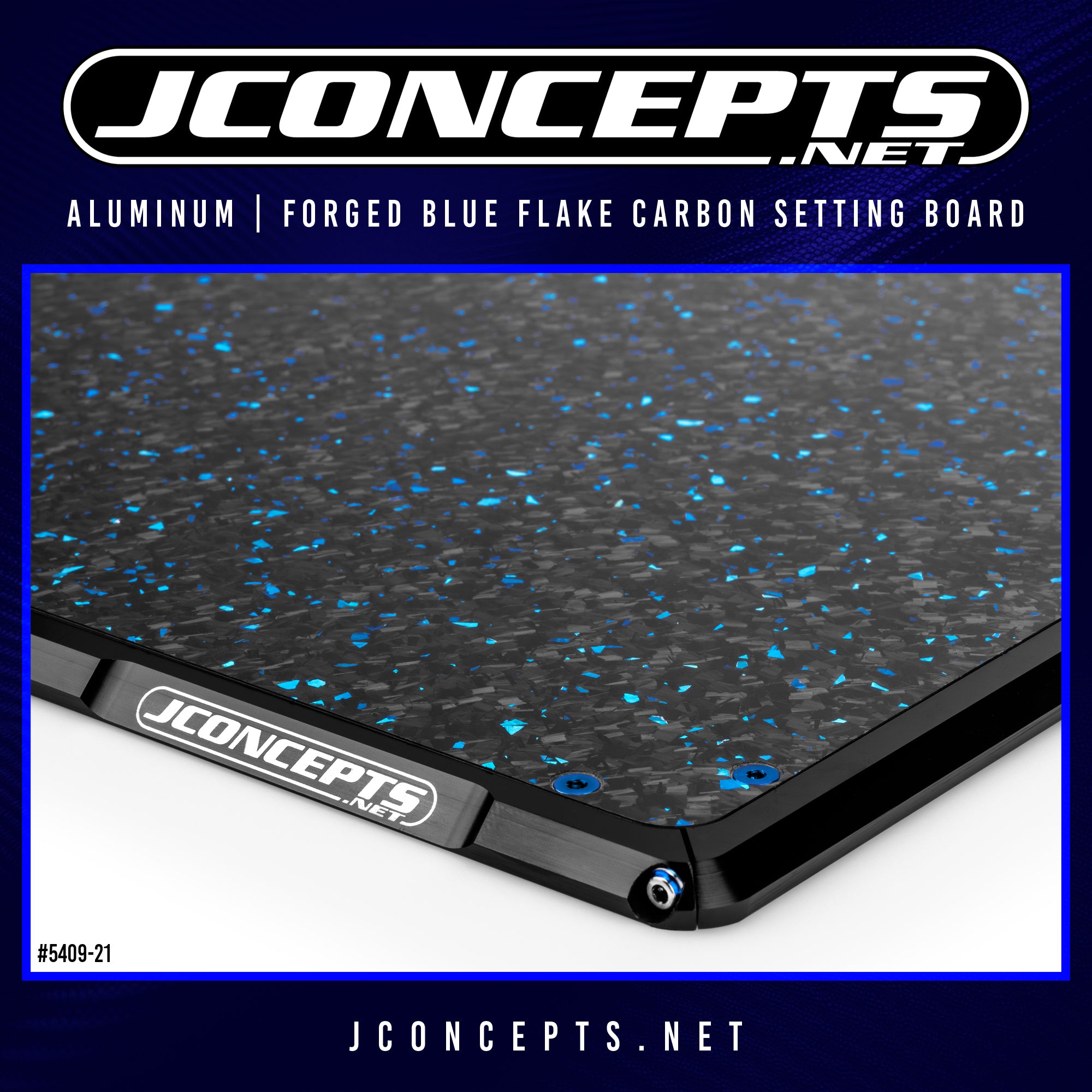 JConcepts Aluminum | Forged Blue or Red Flake Carbon Setting Board