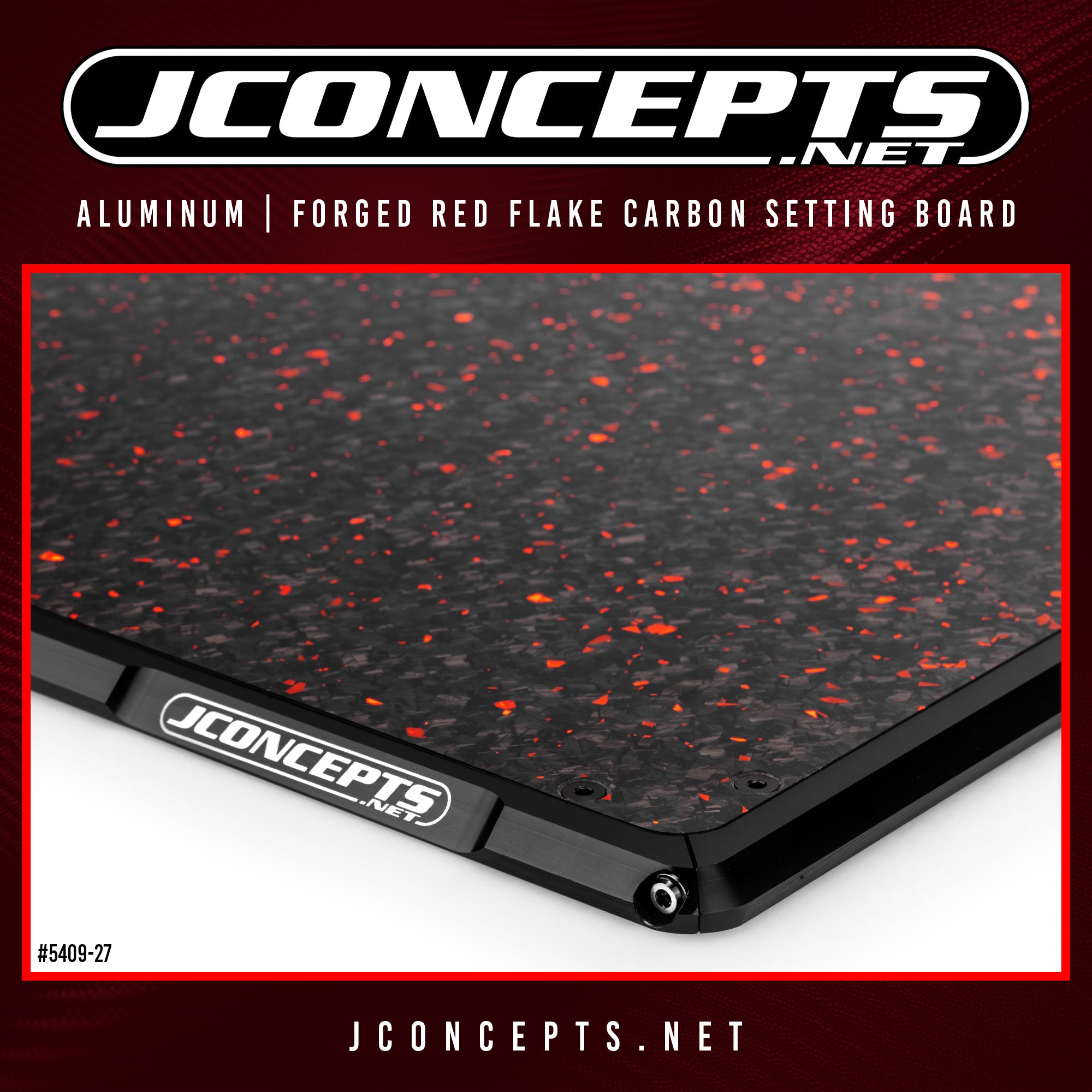JConcepts Aluminum | Forged Blue or Red Flake Carbon Setting Board