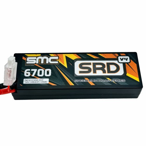 SMC Batteries SRD-V4 7.4V 6700mAh 250C Hardcase Lipo Pack