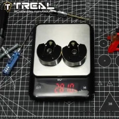 TREAL Brass Outer Portal Covers(2pcs) CNC Machined Upgrades Heavy Weight for Axial AXP8 Gilamon