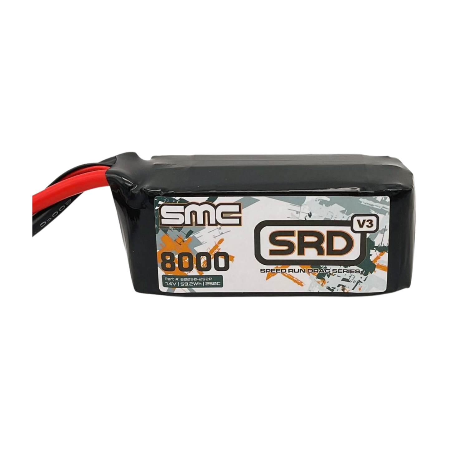 SMC SRD-V3 2S 7.4V 8000mAh 250C Shorty Softcase Drag Racing LiPo Battery