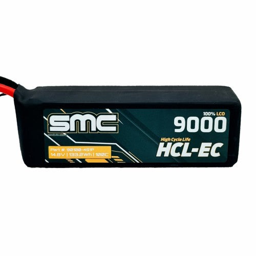 SMC Batteries HCL-EC 14.8V 9000mAh 100C Long G10 Protection Plates Lipo Battery