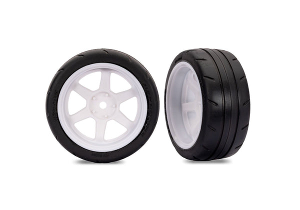 Traxxas 1.9" White 6-Spoke Rear Wheels & Response Tires (2)