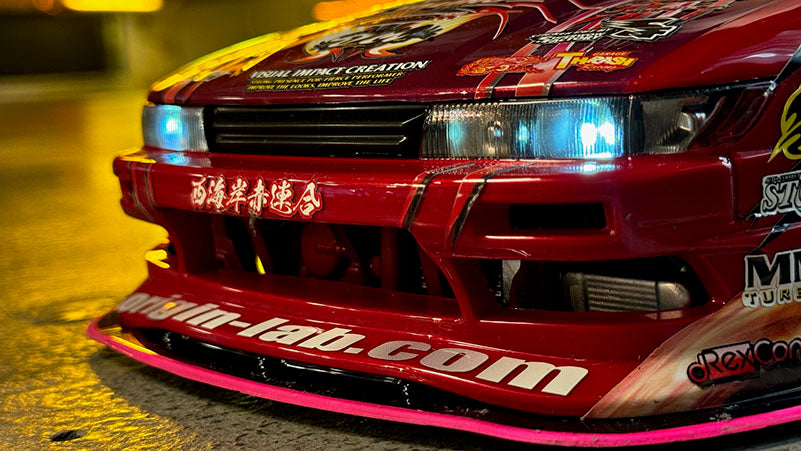 Addiction RC Nissan S13 Silvia Origin Lab - animal (w- TAKA LIVERY) Clear Body AD-HB16-ANIMAL