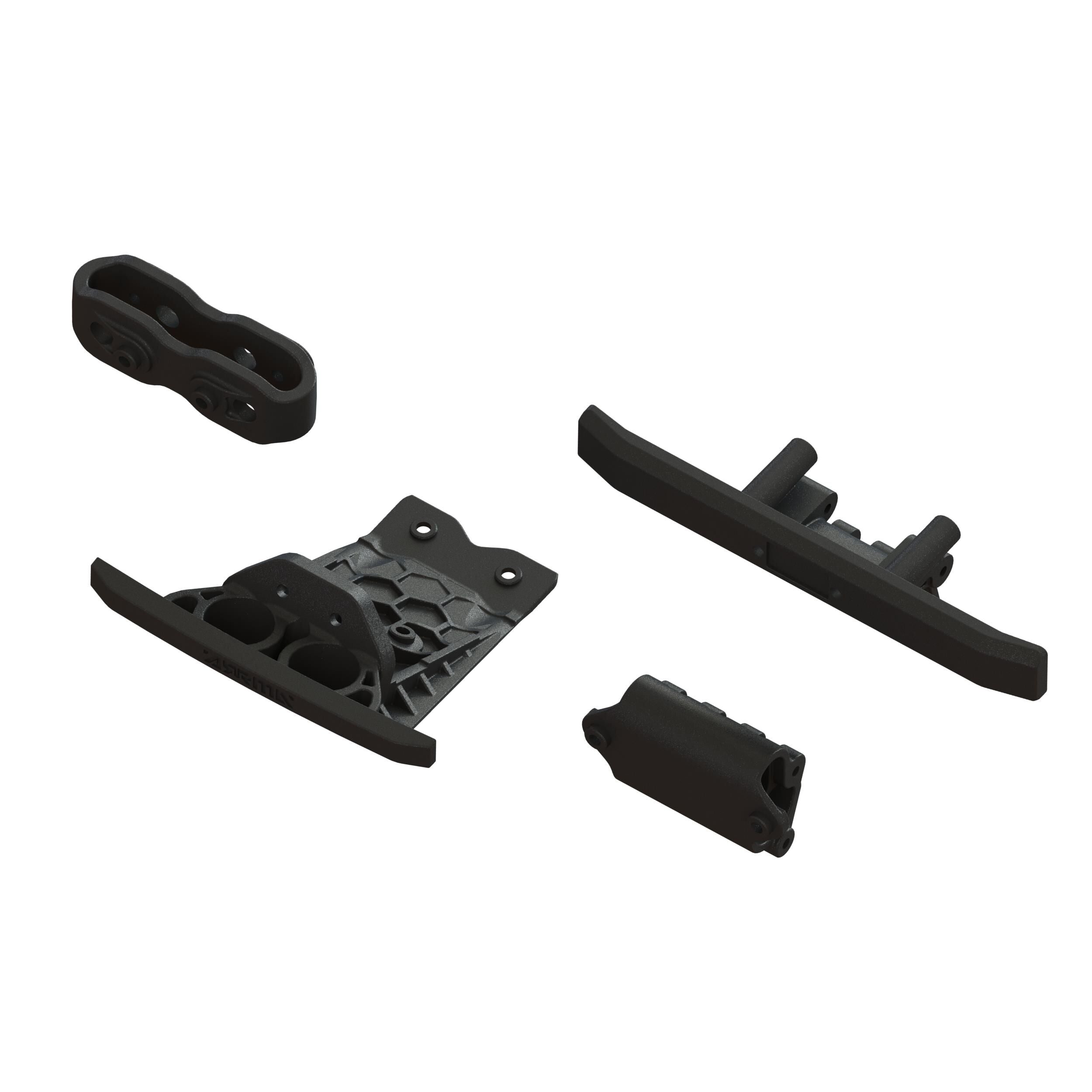 Arrma Lower Skid And Bumper Set: Black