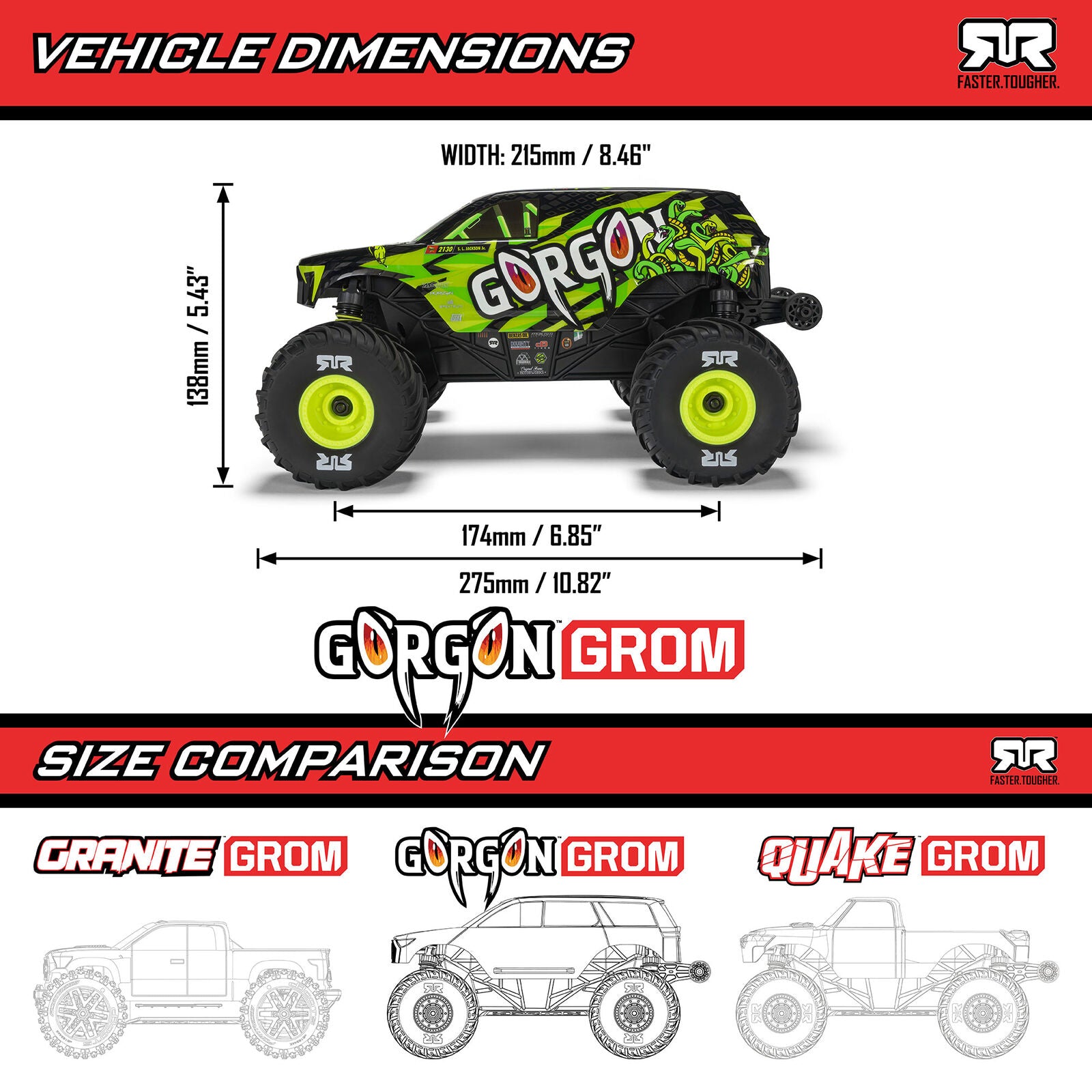 Arrma 1/16 ARRMA GORGON GROM (Battery & Charger Included)