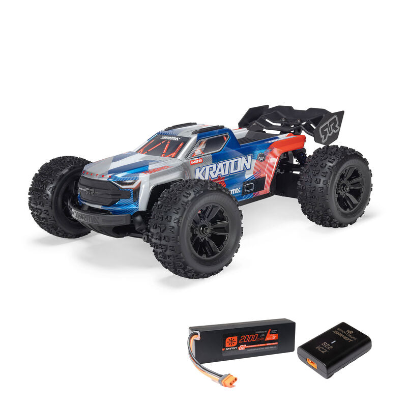 Arrma Mini Kraton 3S BLX 4X4 1/16 RTR Brushless Speed Monster Truck w/2.4GHz Radio, 3S LiPo Battery & Charger (Assorted Colors)