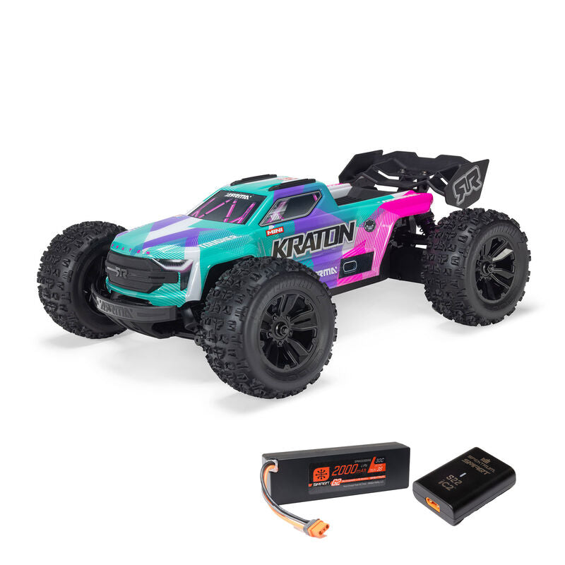 Arrma Mini Kraton 3S BLX 4X4 1/16 RTR Brushless Speed Monster Truck w/2.4GHz Radio, 3S LiPo Battery & Charger (Assorted Colors)