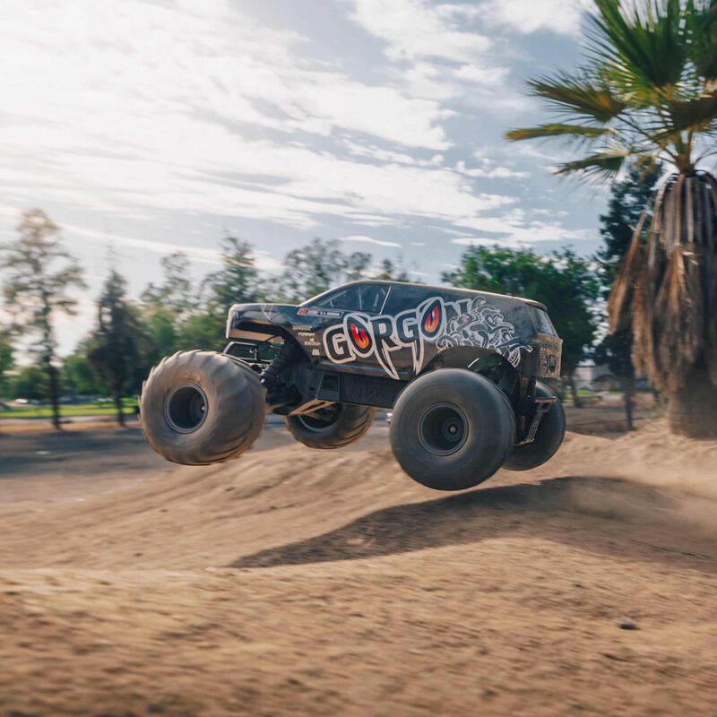 Arrma 1/10 GORGON 4X2 MEGA 550 Brushed Monster Truck Ready-To-Assemble Kit w/ Battery & Charger
