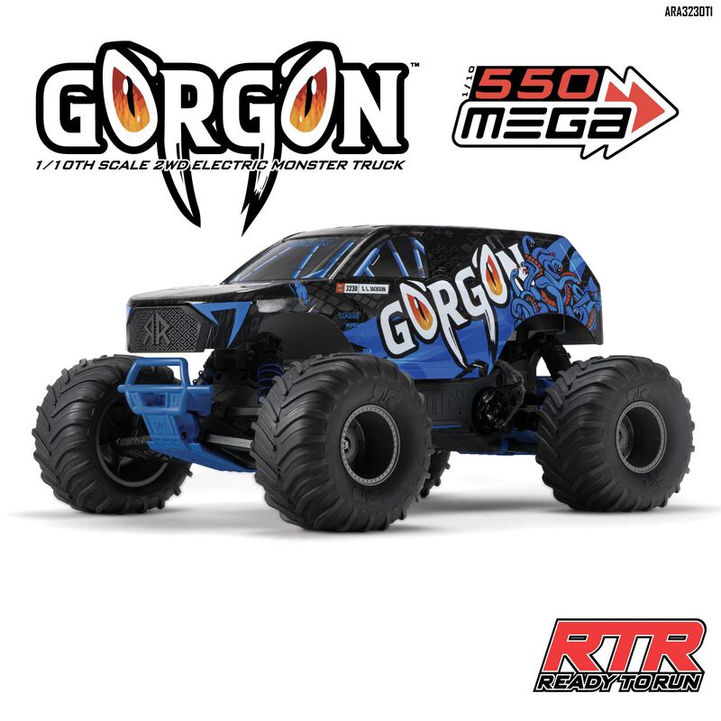 Arrma GORGON 4X2 MEGA 550 Brushed 1/10 RTR Monster Truck (No Battery & Charger)