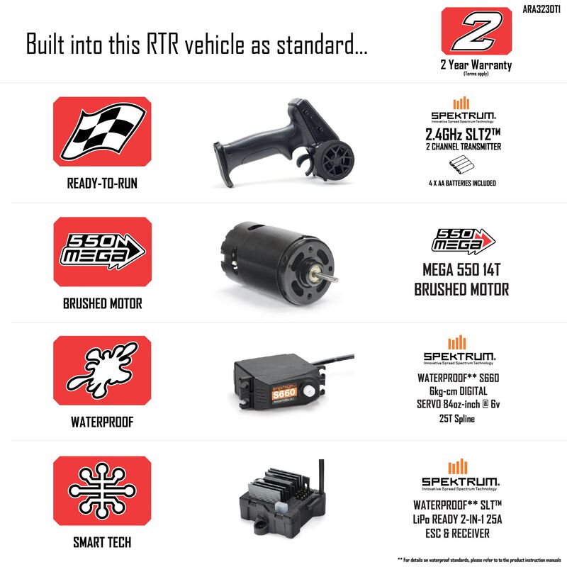 Arrma GORGON 4X2 MEGA 550 Brushed 1/10 RTR Monster Truck (No Battery & Charger)