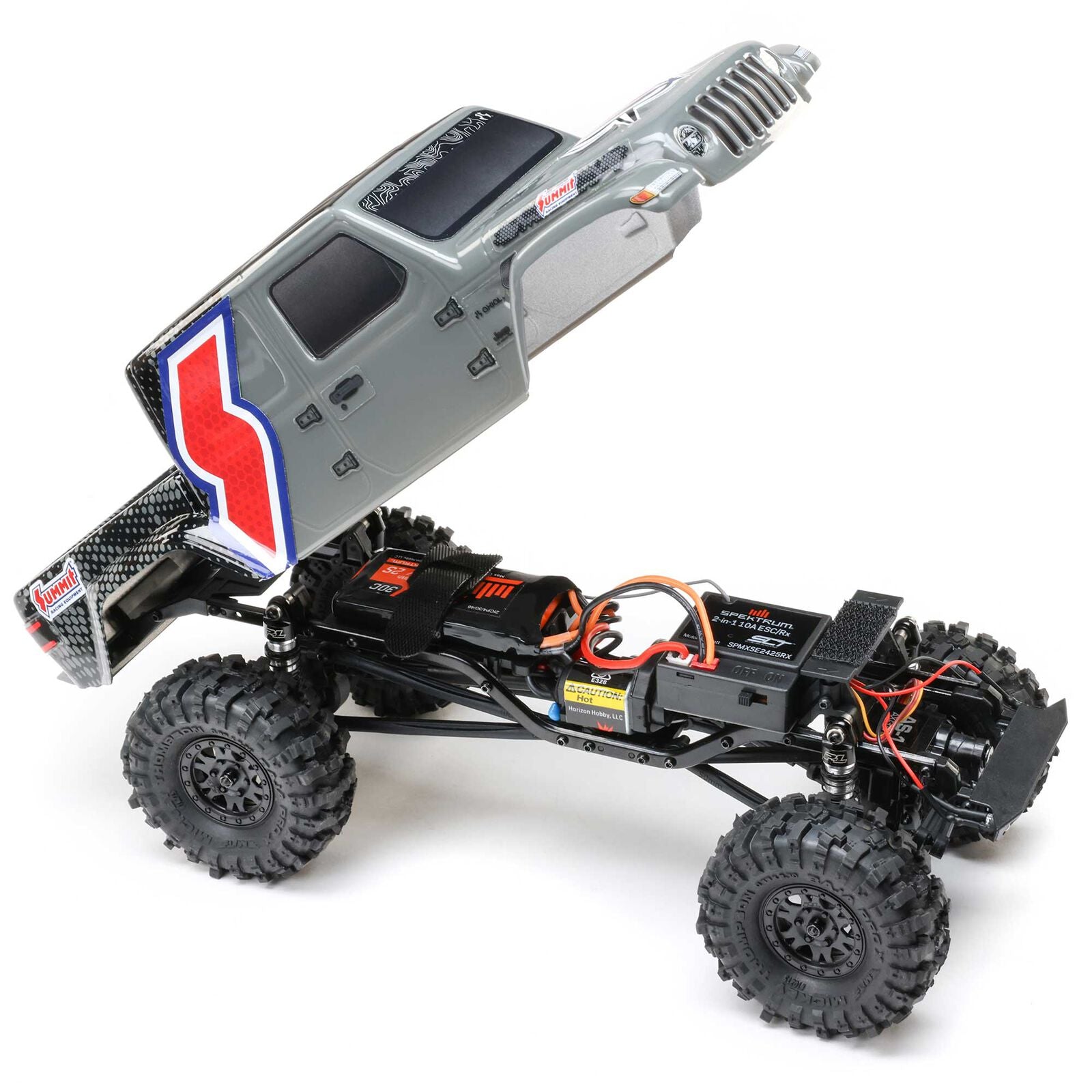 Axial 1/24 SCX24 Summit Racing Jeep Gladiator 4X4 Rock Crawler RTR (Battery & Charger Included), Gray