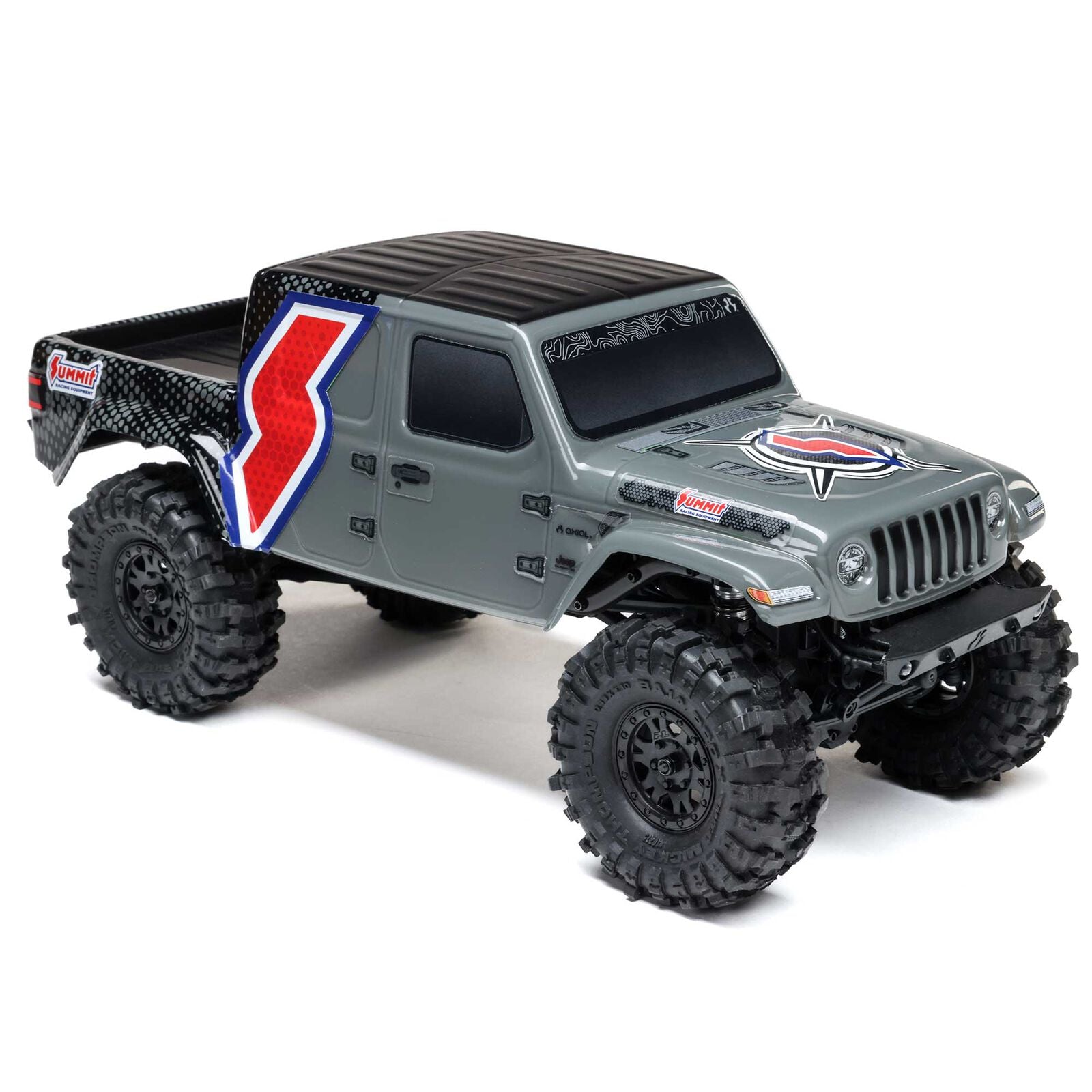 Axial 1/24 SCX24 Summit Racing Jeep Gladiator 4X4 Rock Crawler RTR (Battery & Charger Included), Gray