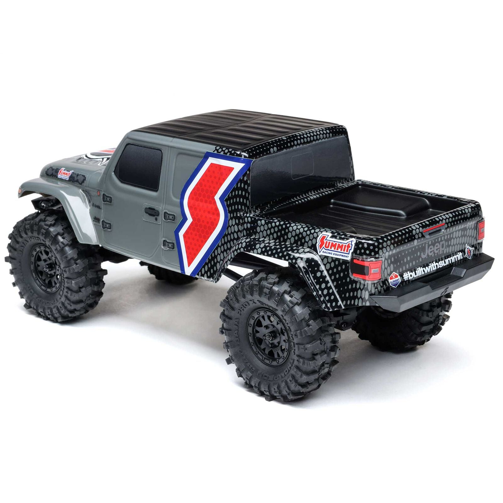 Axial 1/24 SCX24 Summit Racing Jeep Gladiator 4X4 Rock Crawler RTR (Battery & Charger Included), Gray