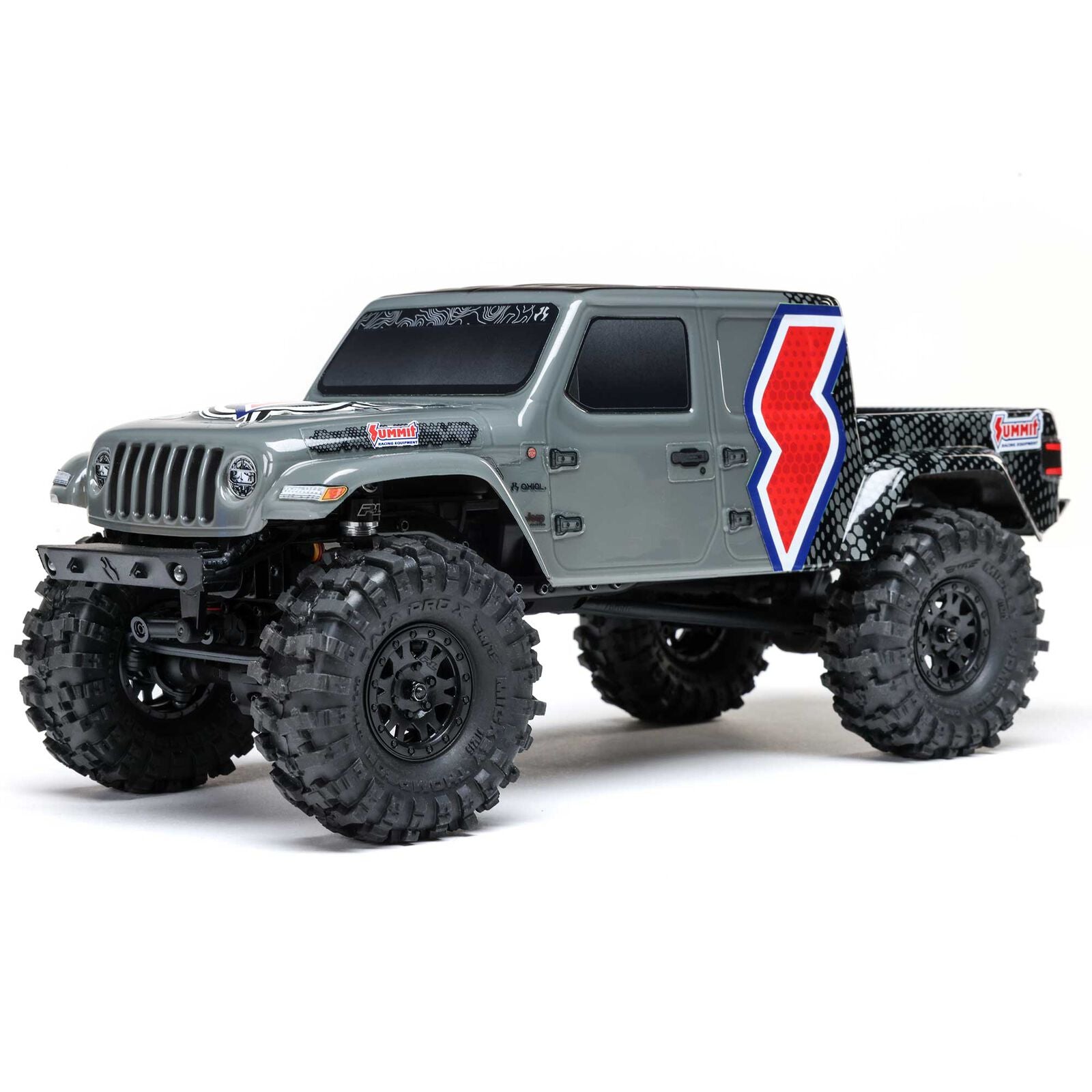 Axial 1/24 SCX24 Summit Racing Jeep Gladiator 4X4 Rock Crawler RTR (Battery & Charger Included), Gray