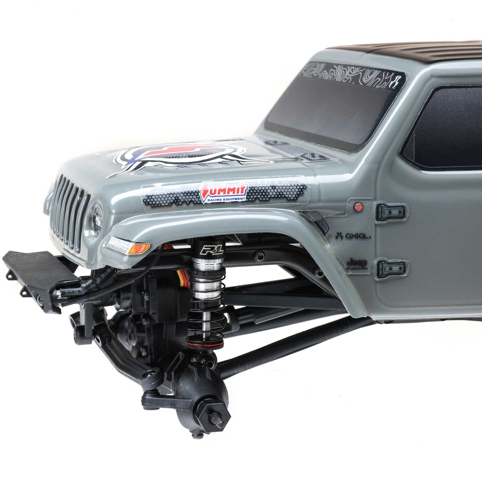 Axial 1/24 SCX24 Summit Racing Jeep Gladiator 4X4 Rock Crawler RTR (Battery & Charger Included), Gray