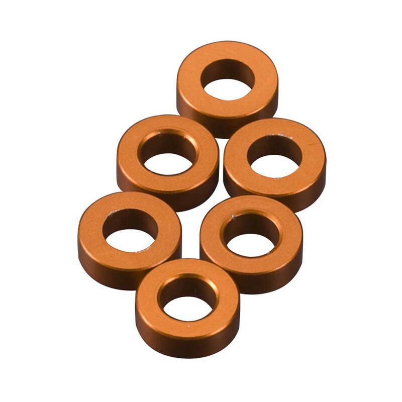 Axial Spacer 2x6mm Orange (6)