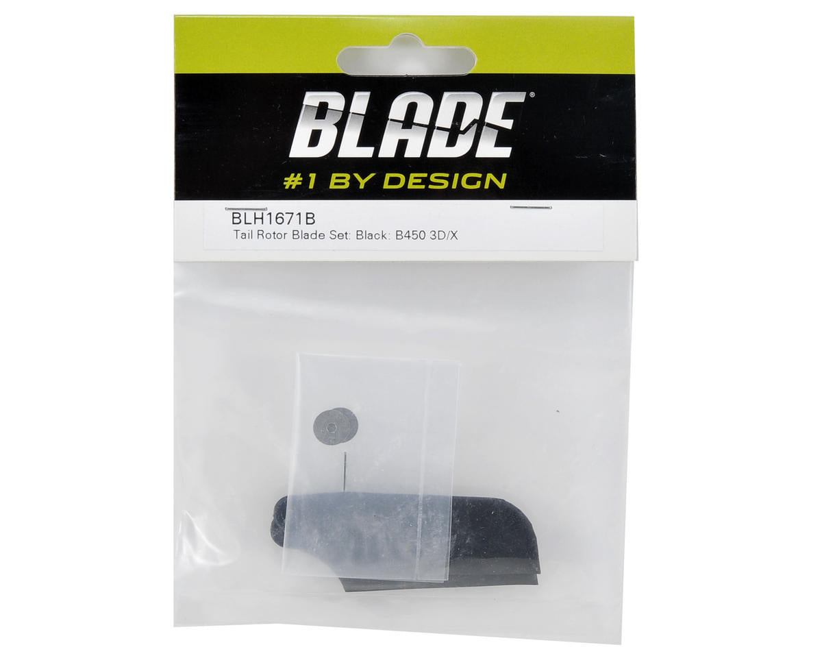 Blade Tail Rotor Blade Set, Black: B450 3D, B400, B450 X