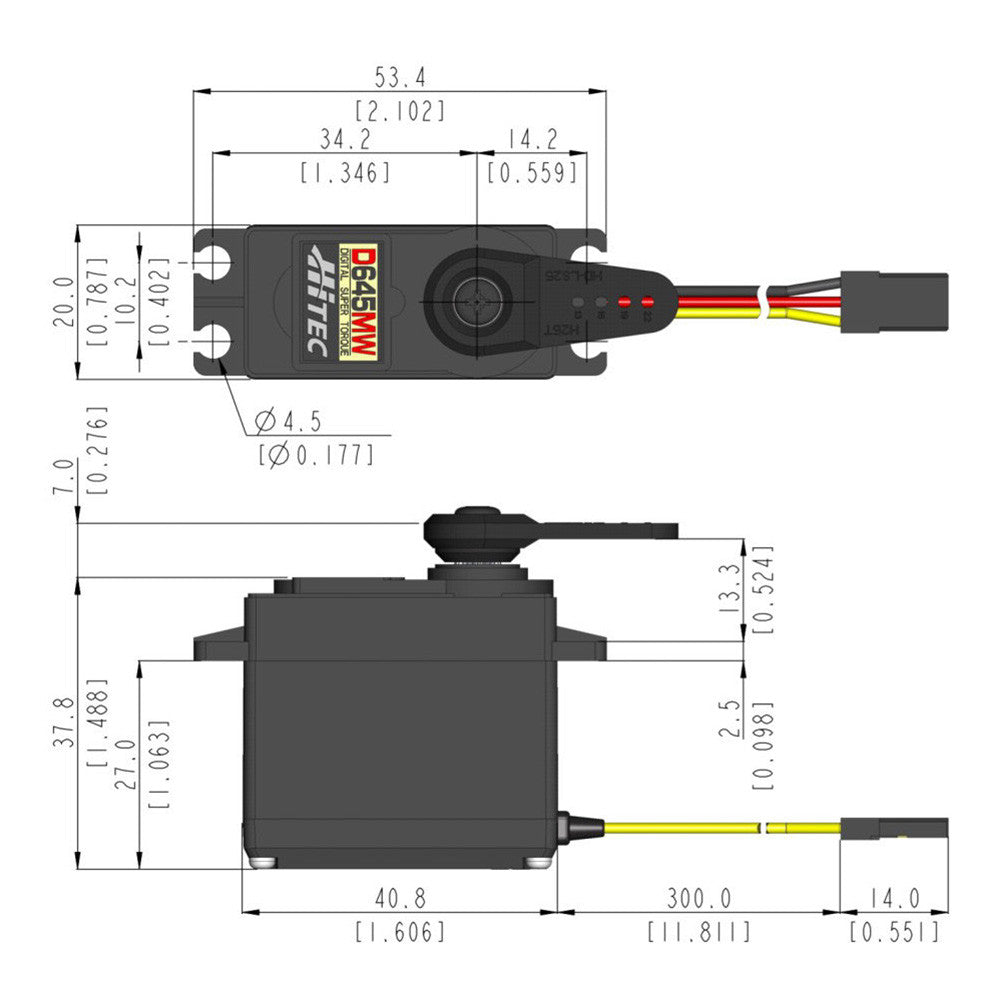 Hitec D-625MW, High Torque, Metal Gear Servo, .17sec/179oz @ 7.4v