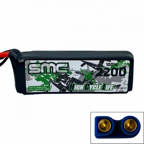 SMC HCL-HP 11.1V 3S 2200mAh 80C Flight Pack Lipo Battery