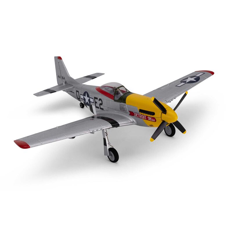 E-flite UMX P-51D Mustang 'Detroit Miss' BNF – Scala Ridotta Con AS3X E SAFE - Foto 3
