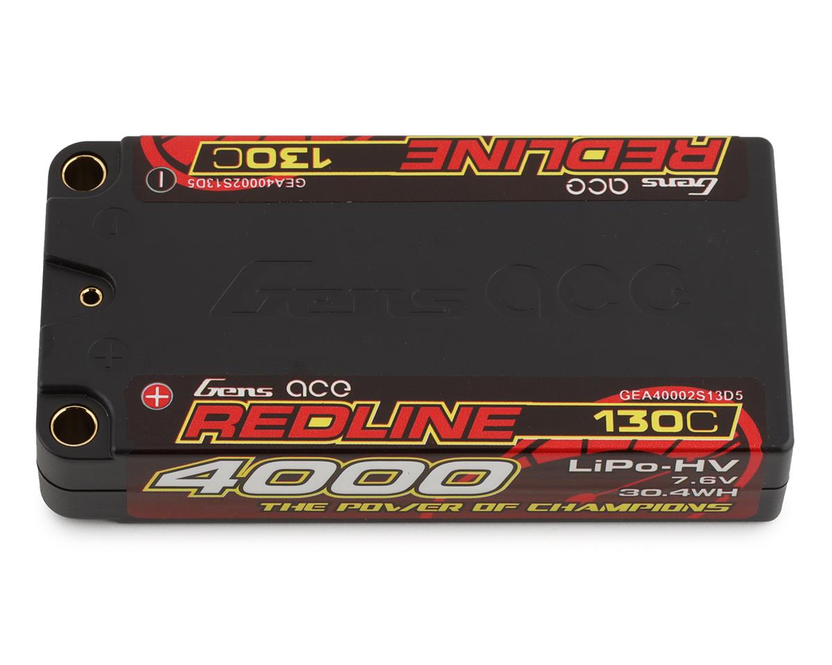 Gens Ace 7.6V 4000mAh 2S 130C LCG Shorty Hardcase LiHV Battery: Tubes, 5mm
