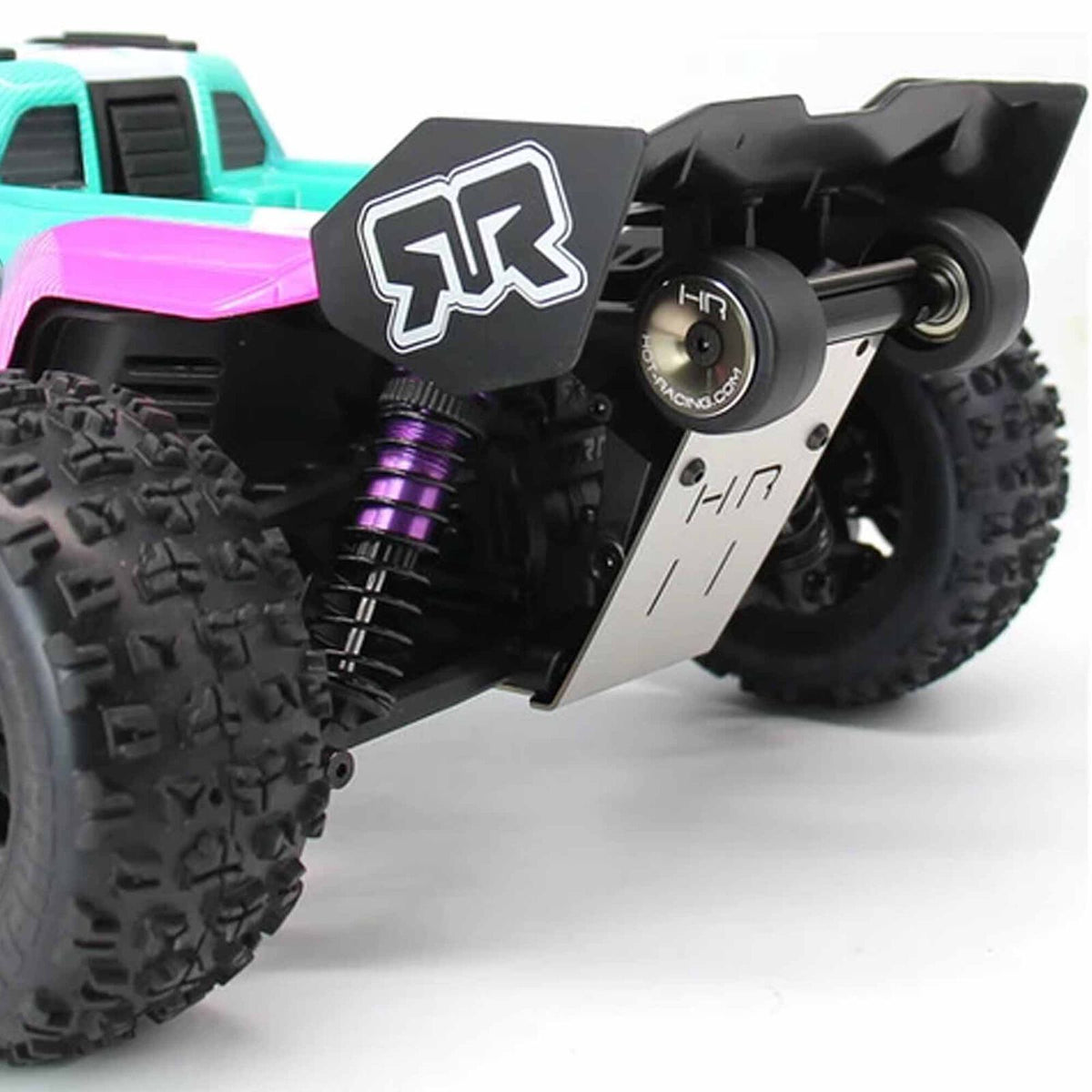 Hot Racing Stainless Steel Heavy Duty Skid Plate Wheelie Bar, 1/16 ARRMA Mini Kraton