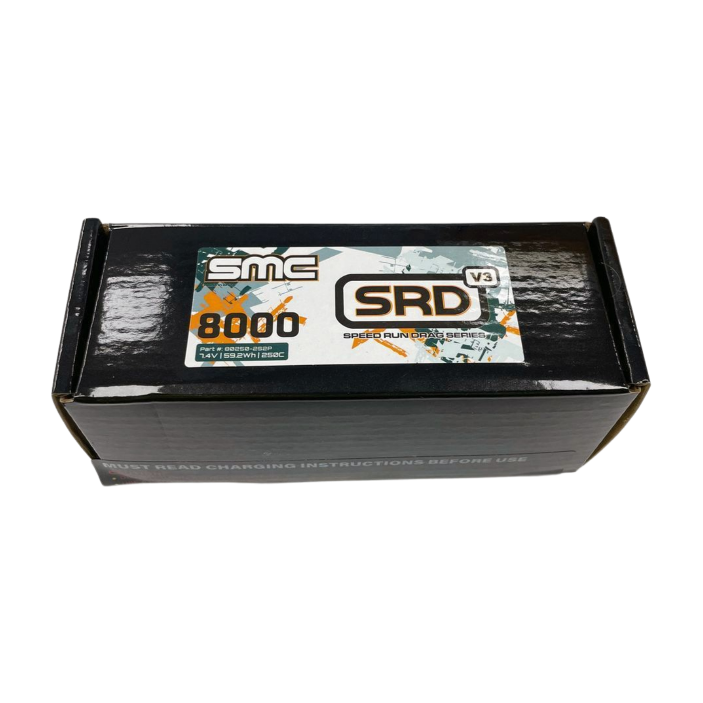 SMC SRD-V3 2S 7.4V 8000mAh 250C Shorty Softcase Drag Racing LiPo Battery