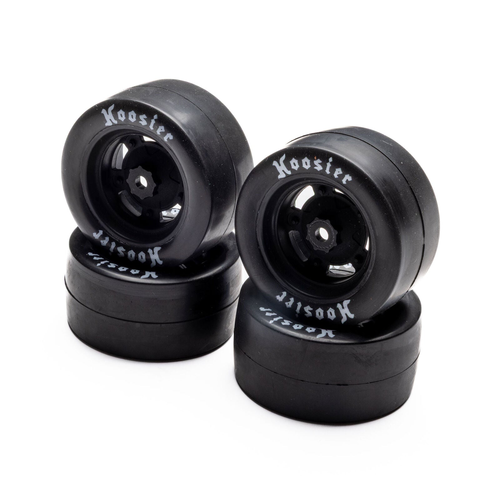 Losi Hoosier Mounted Tires, Medium (4): GROM Asphalt Late Model