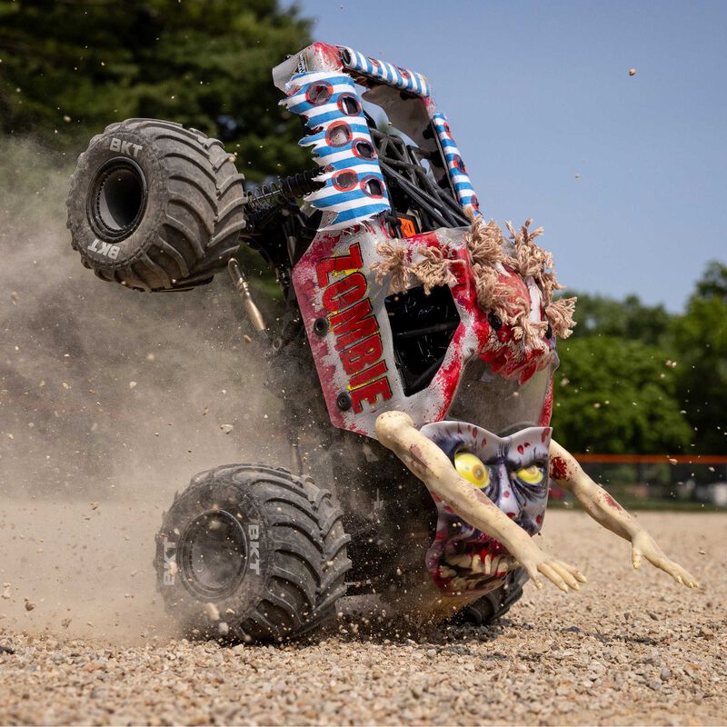 Losi 1/18 Mini LMT Zombie 2S 4X4 RTR Brushed Monster Truck (Battery & Charger Included), Red