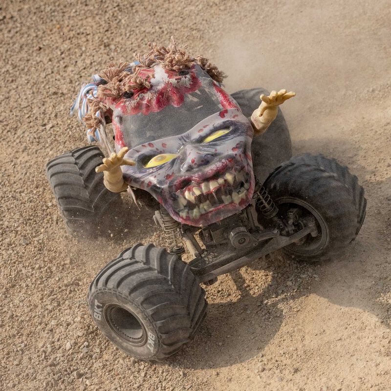 Losi 1/18 Mini LMT Zombie 2S 4X4 RTR Brushed Monster Truck (Battery & Charger Included), Red